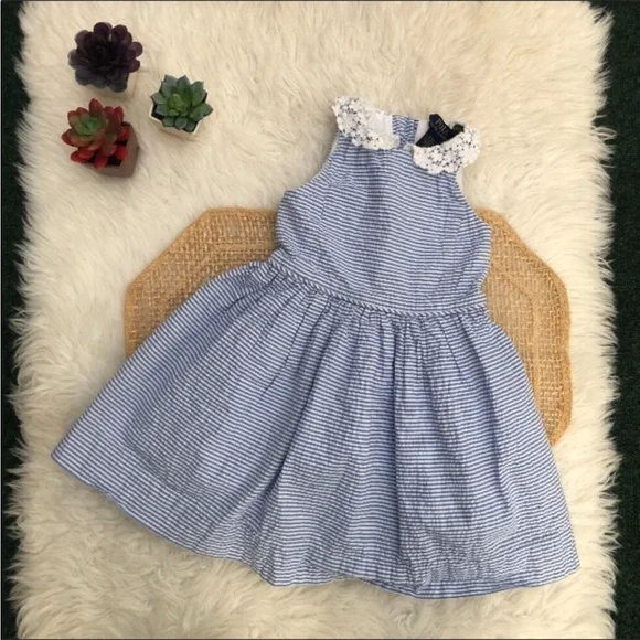Polo Ralph Lauren Seersucker Stripe Dress - Picture 1 of 13